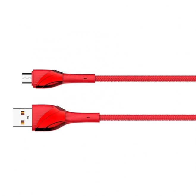 Kábel USB - Micro USB 2m 30W červený