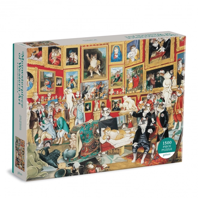 Puzzle Meowsterpiece: Galéria Uffizi 1500 dielikov