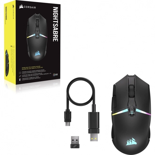Herná myš Corsair Nightsabre Wireless RGB