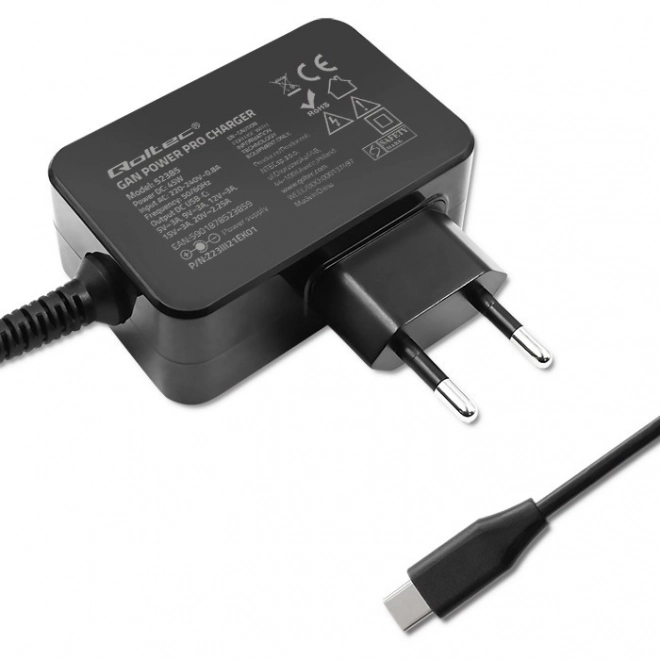 GaN nabíjačka Power Pro USB-C 45W čierna