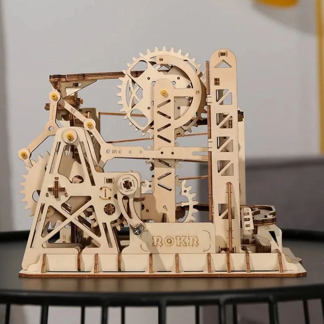 Robotime Rokr 3D drevené puzzle guľôčková dráha: horolezec