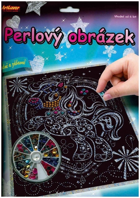 Perlový obrázok sovy