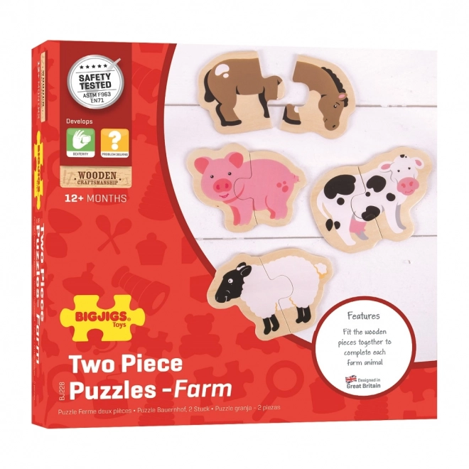 Bigjigs Toys Easy Puzzle Zvieratá na farme