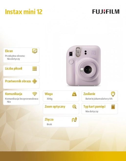 Fialový fotoaparát Instax Mini 12