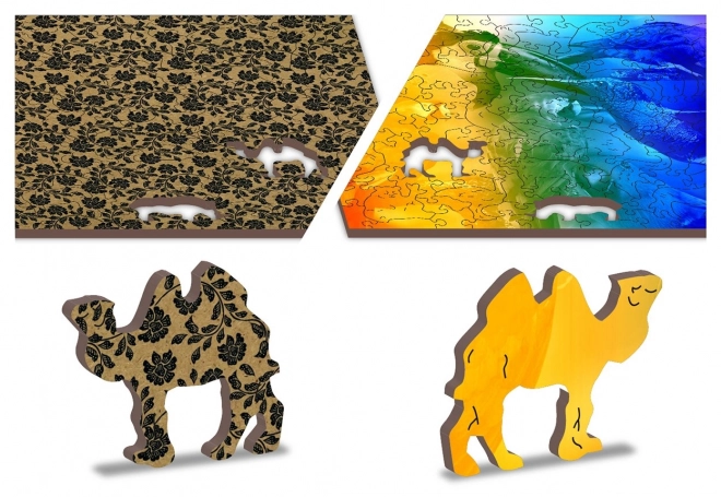 Drevené puzzle Vtáčí raj