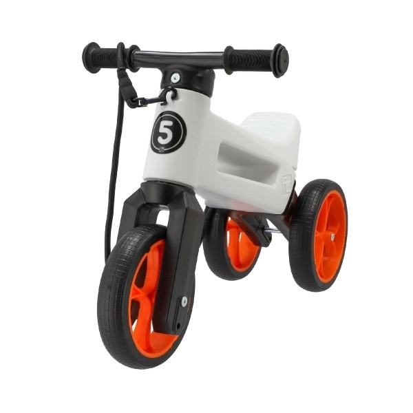 Odrážadlo Funny Wheels Rider SuperSport 2v1 oranžové – Biela a oranžová farba