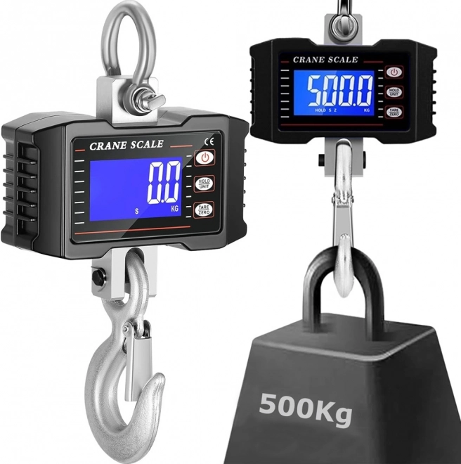 Závesná žeriavová váha 500 kg s LCD displejom a nabíjateľnou batériou