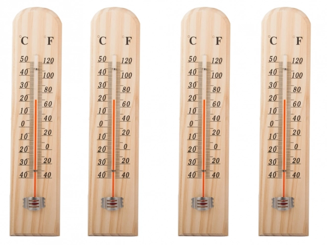 Drevený termometer na vnútorné a vonkajšie použitie