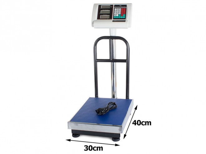 elektronická váha platformová s poľskými nápismi a oporou do 100kg