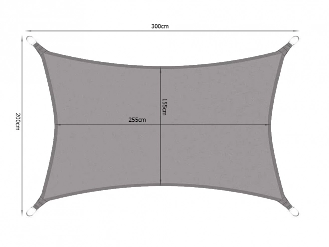 Vodotesná záhradná solárna plachta 3x2 m