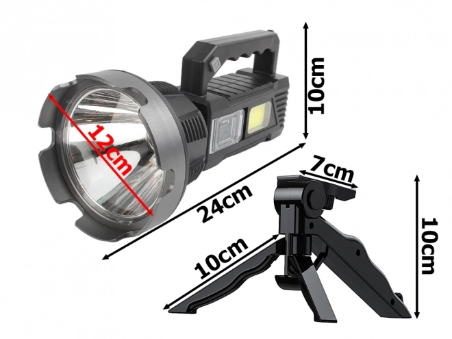 Stojací reflektor CREE LED XHP50 s powerbankou