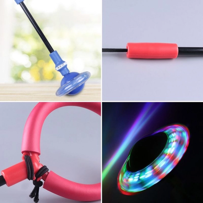 Hula hop s LED diódami, červená