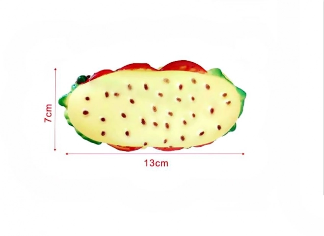 Hrkajúca hračka pre psa - sendvičový tvar