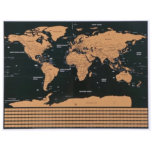Mapa zoškrabávacia