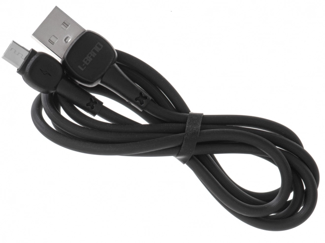 USB kábel s micro USB rýchlym nabíjaním čierny