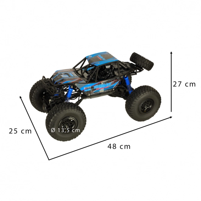 Zábavný zjazd RC terénne auto modré