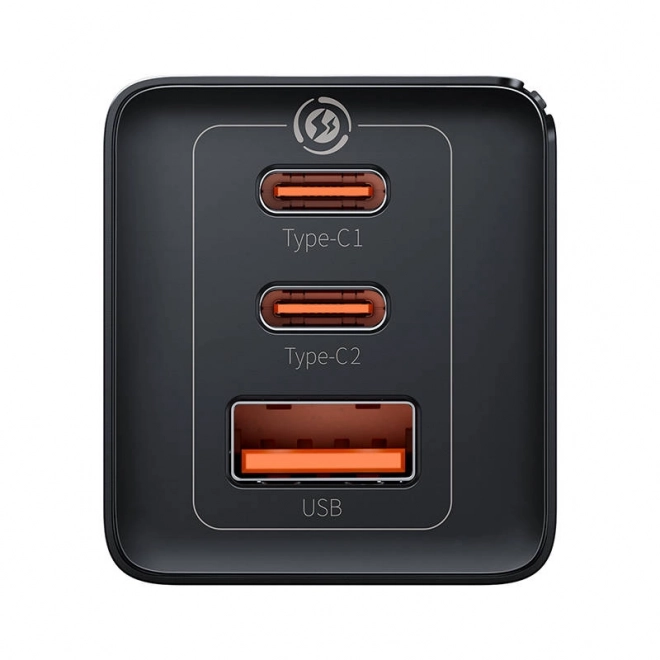Nabíjačka Baseus GaN5 Pro 2x USB-C + USB 65W čierna