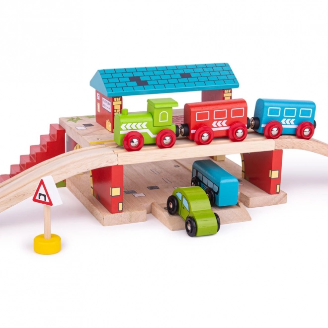 Vláčkodráha Bigjigs Rail - Nádražie nad Cestou