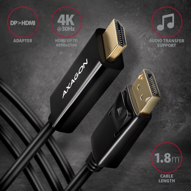 Adaptér DisplayPort na HDMI s podporou 4K