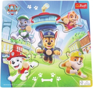 Drevené mini puzzle PSI PATROL – 5 dielikov