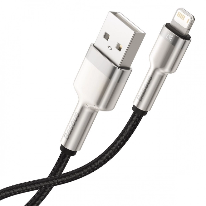 USB kábel pre Lightning Baseus Cafule 2,4A 1m čierny