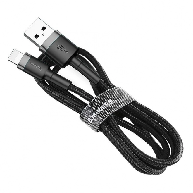 Baseus Cafule Lightning USB kábel 2,4 A 0,5 m šedo-čierny