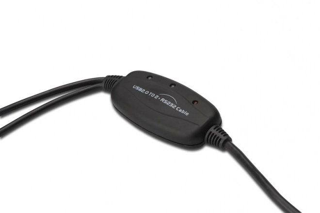 USB 2.0 adaptér na 2x RS232 (DB9) s káblom USB A M/Ž dĺžka 1,5m