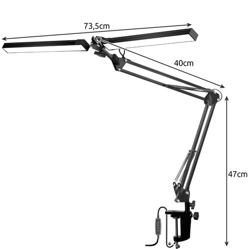 Nastaviteľná stolová lampa LED Izoxis