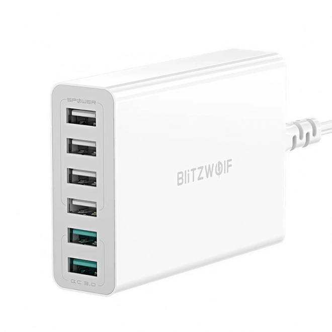 Nabíjačka s 6 USB portami Blitzwolf BW-S15, QC 3.0, 60 W