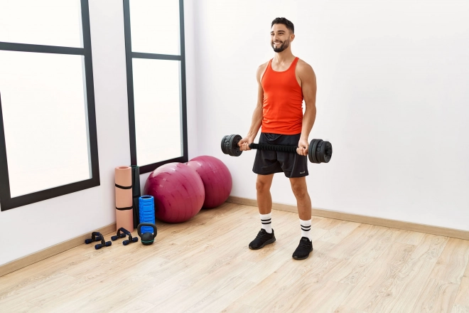 Nastaviteľná činka 2x20 kg s osou a kettlebellom