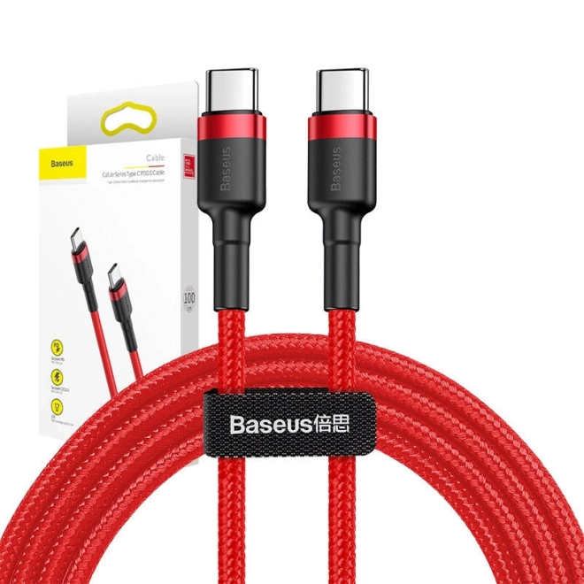 Kábel Baseus Cafule USB-C PD 2.0 QC 3.0 60W 1m - červený