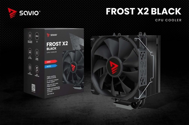 Chladič procesora SAVIO Frost X2 Black