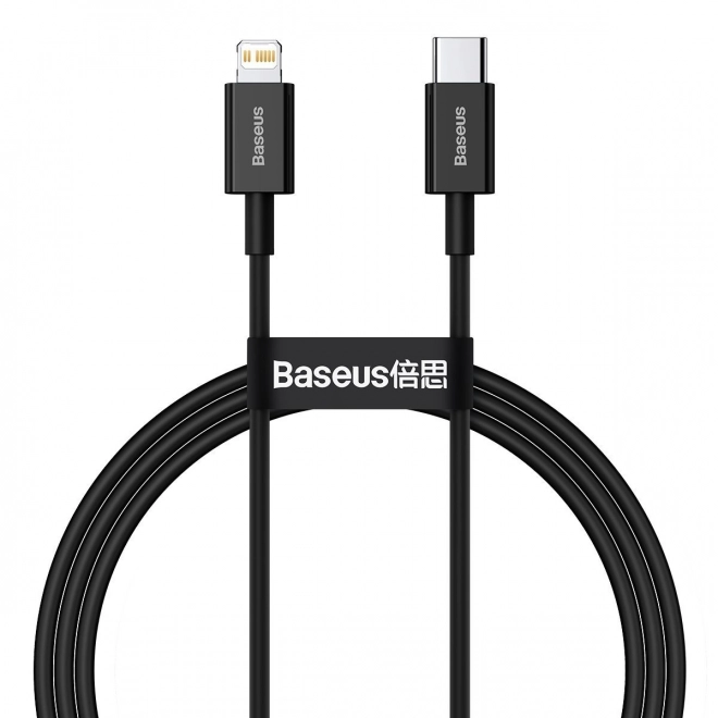 Kábel Baseus Superior Series USB-C na iPhone, 20W, PD, 1m (čierny)