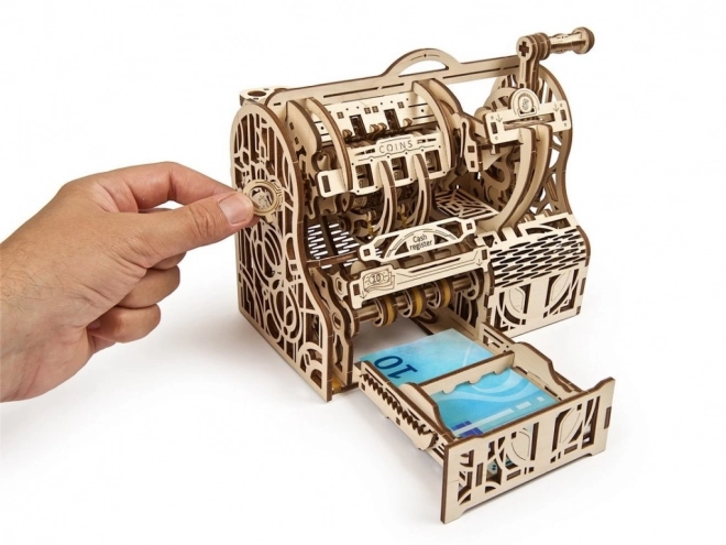 Ugears 3D Drevené Mechanické Puzzle - Pokladňa