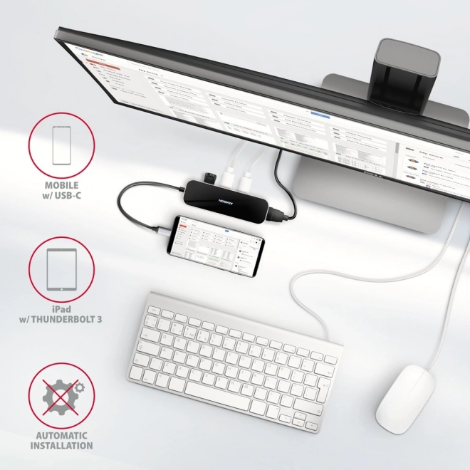Wieloportový hub s HDMI a USB-C