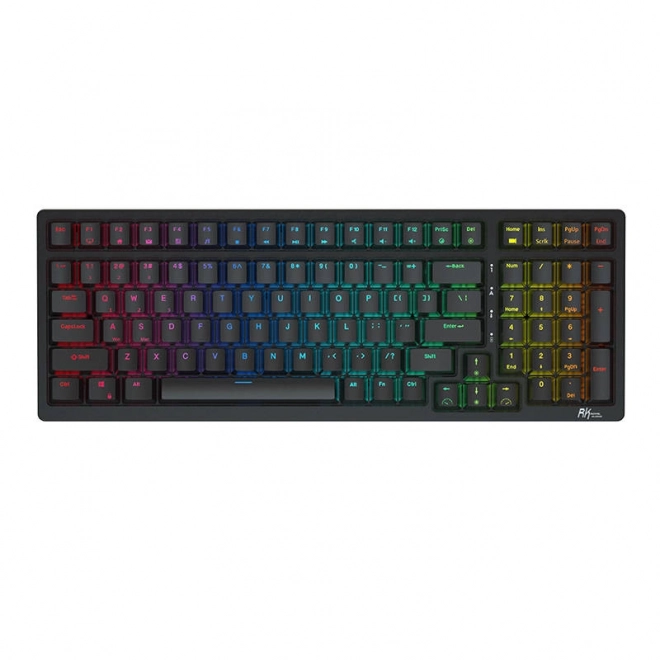 Bezdrôtová mechanická klávesnica Royal Kludge RK98 RGB, červené spínače