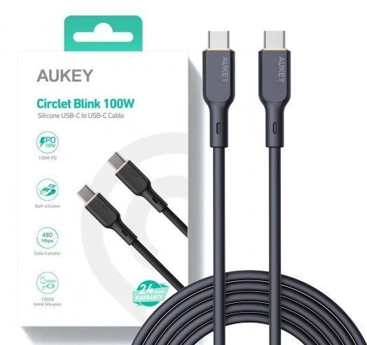 Nabíjací a dátový kábel USB-C na USB-C 1,8m čierny