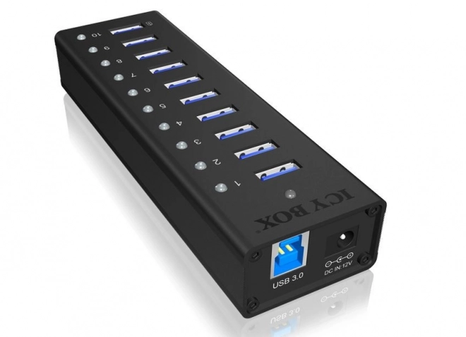 Aktívny 10-portový USB hub ICY BOX