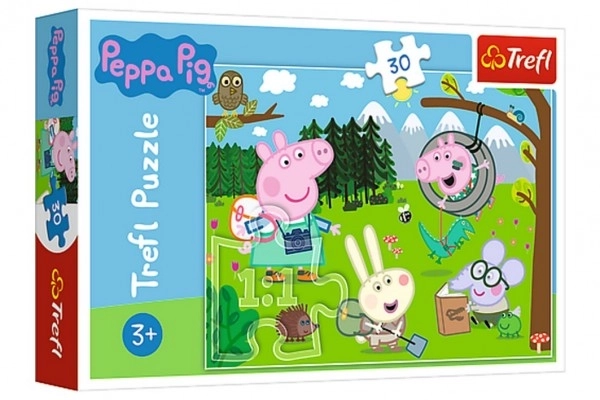 Trefl Puzzle Prasátko Peppa v prírode 30 dielikov