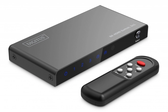 Preklápač HDMI 8K 3x1 s diaľkovým ovládaním