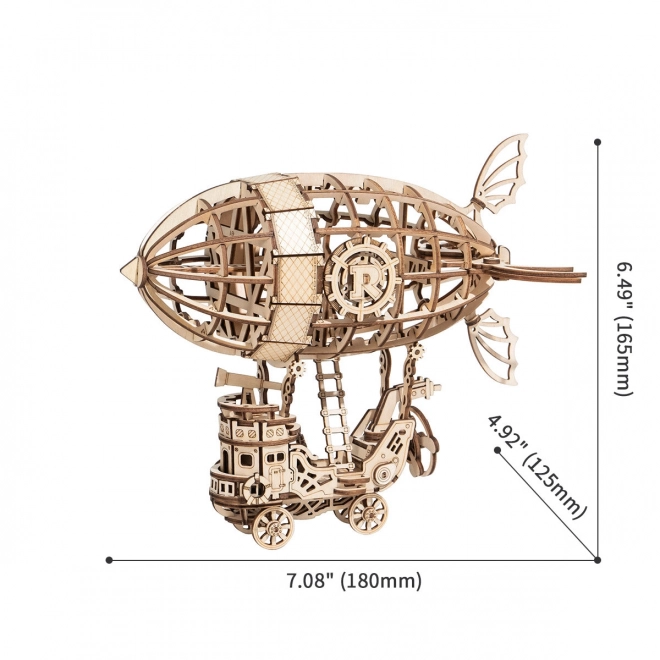 RoboTime drevené 3D puzzle Rozprávková vzducholoď