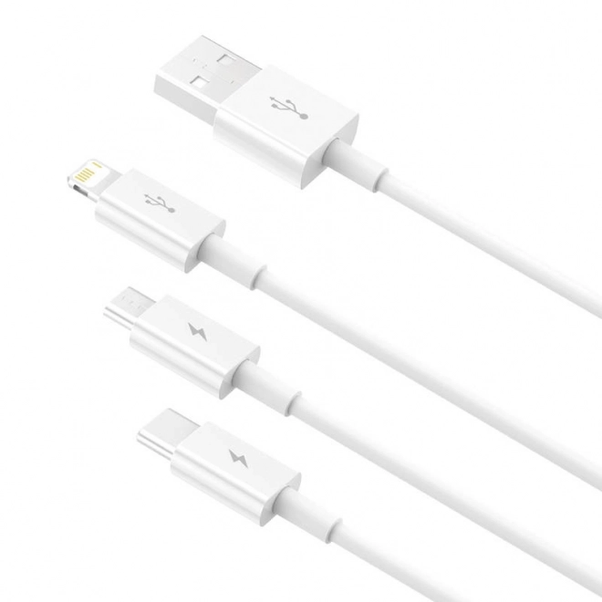 Rýchly nabíjací kábel USB na M+L+C Baseus Superior