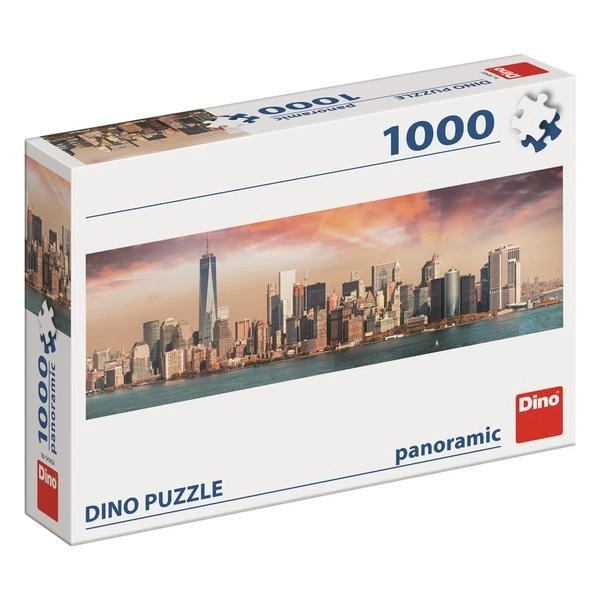 Panoramatické puzzle Manhattan za súmraku, New York 1000 dielikov