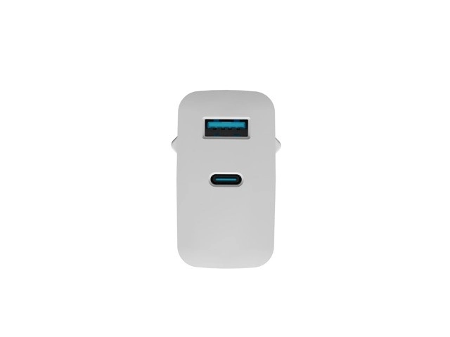Nabíjačka Natec Ribera GAN 1X USB-A + 1X USB-C 45W biela