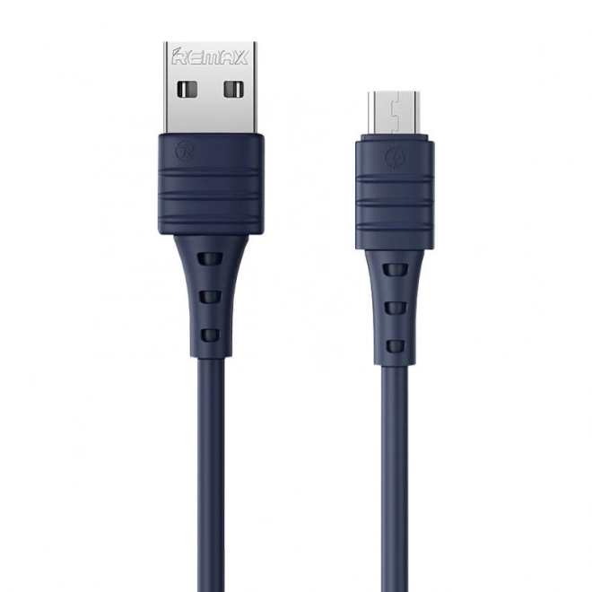 USB Micro nabíjací a dátový kábel Remax Zeron, 1 m, 2,4 A (modrý)