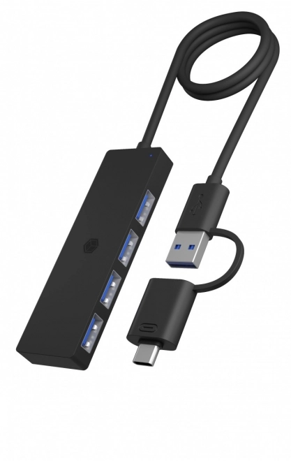 4-portový hub USB 3.2 Gen 1 Typ-C a Typ-A