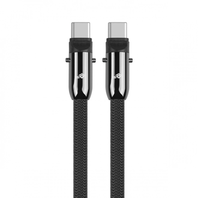 Kabel a šnúrka 2v1 USB C 1m čierny