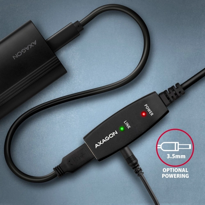 Aktívny USB predlžovací kábel Axagon 20m