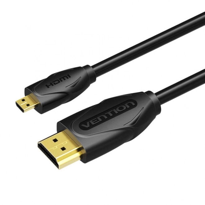 Kábel micro HDMI do HDMI 2m čierny Vention