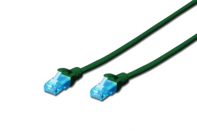 Patch kábel Ethernet U/UTP Kat. 5e 3m zelený